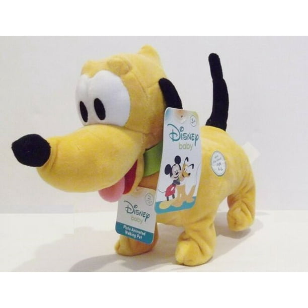 Disney Baby Pluto Plush Walks Barks Wags Tail Soft Safe Adorable Animated Toy